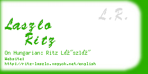 laszlo ritz business card